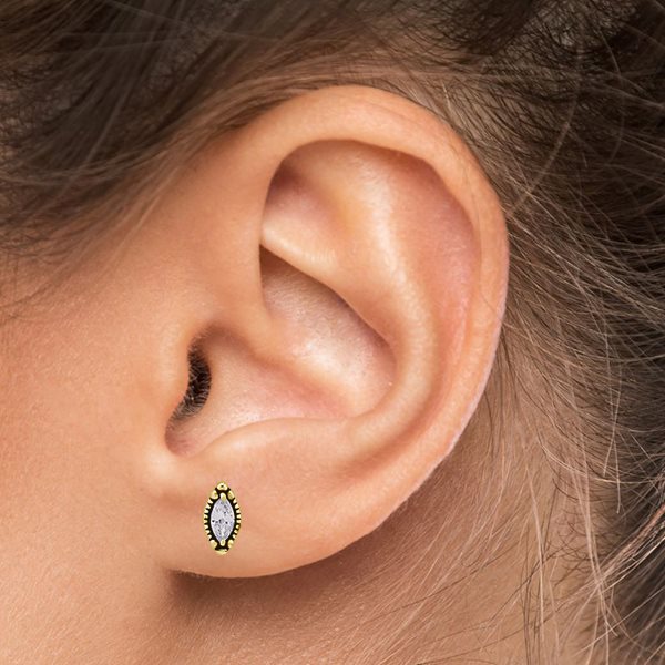 Image of a lobe piercing